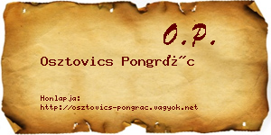 Osztovics Pongrác névjegykártya